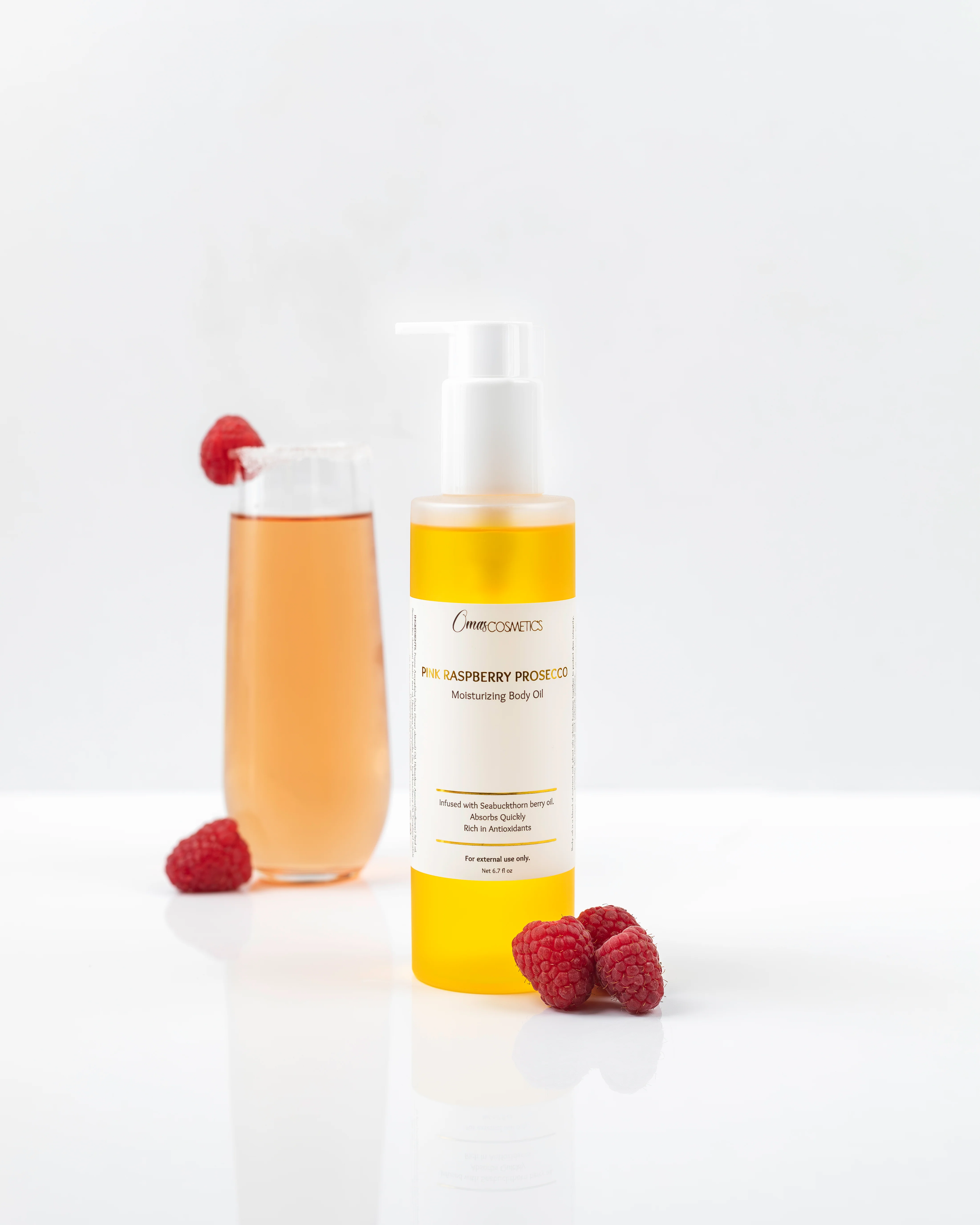 Pink raspberry Prosecco